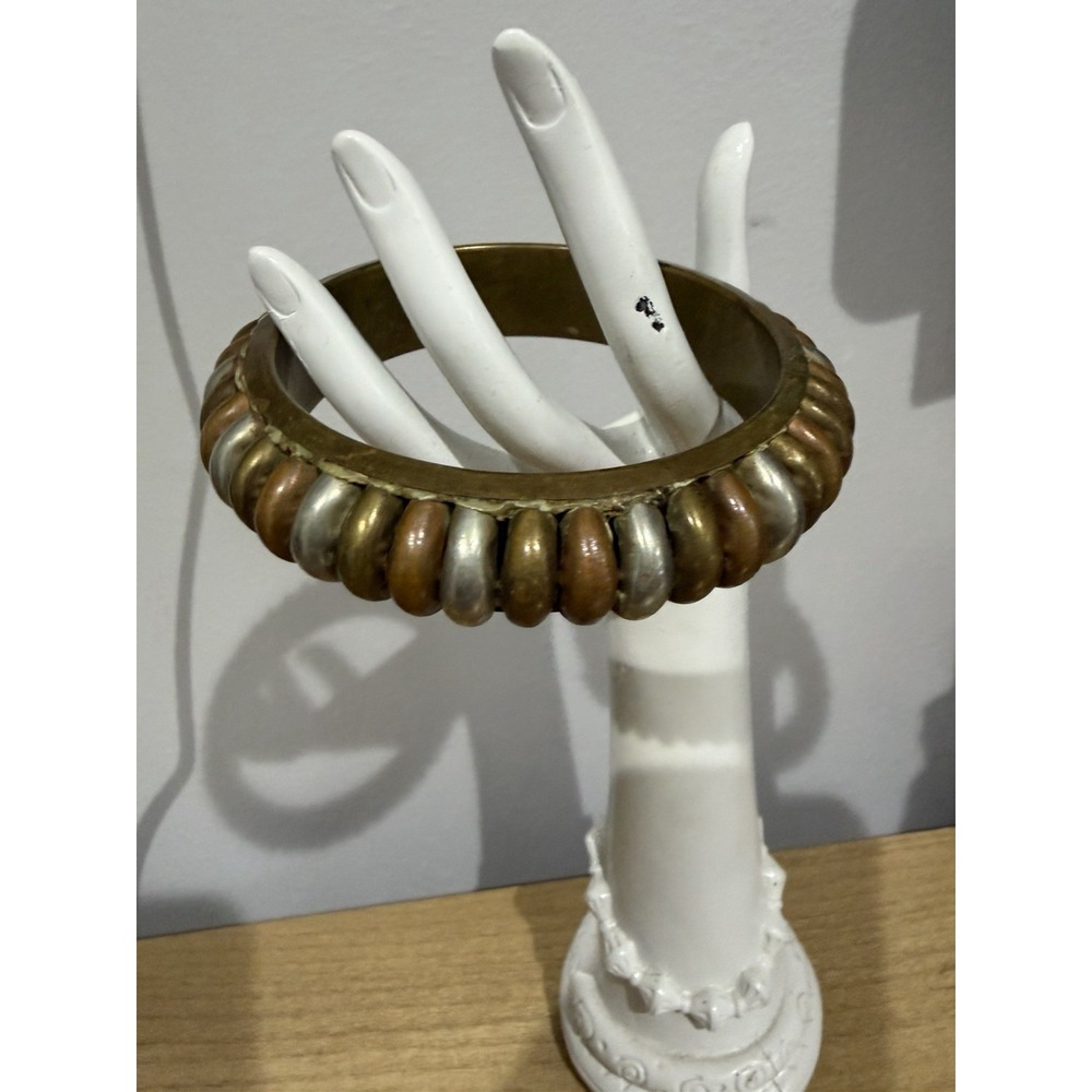 Vintage Brass Chunky Boho Exotic Bangle Heavy Bracelet India